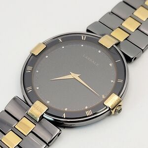 Vintage Seiko Lassale 2F50‑0170 Two‑Tone Black Dial Dress Watch